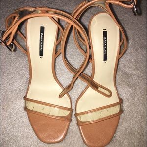 Zara clear chunky heels